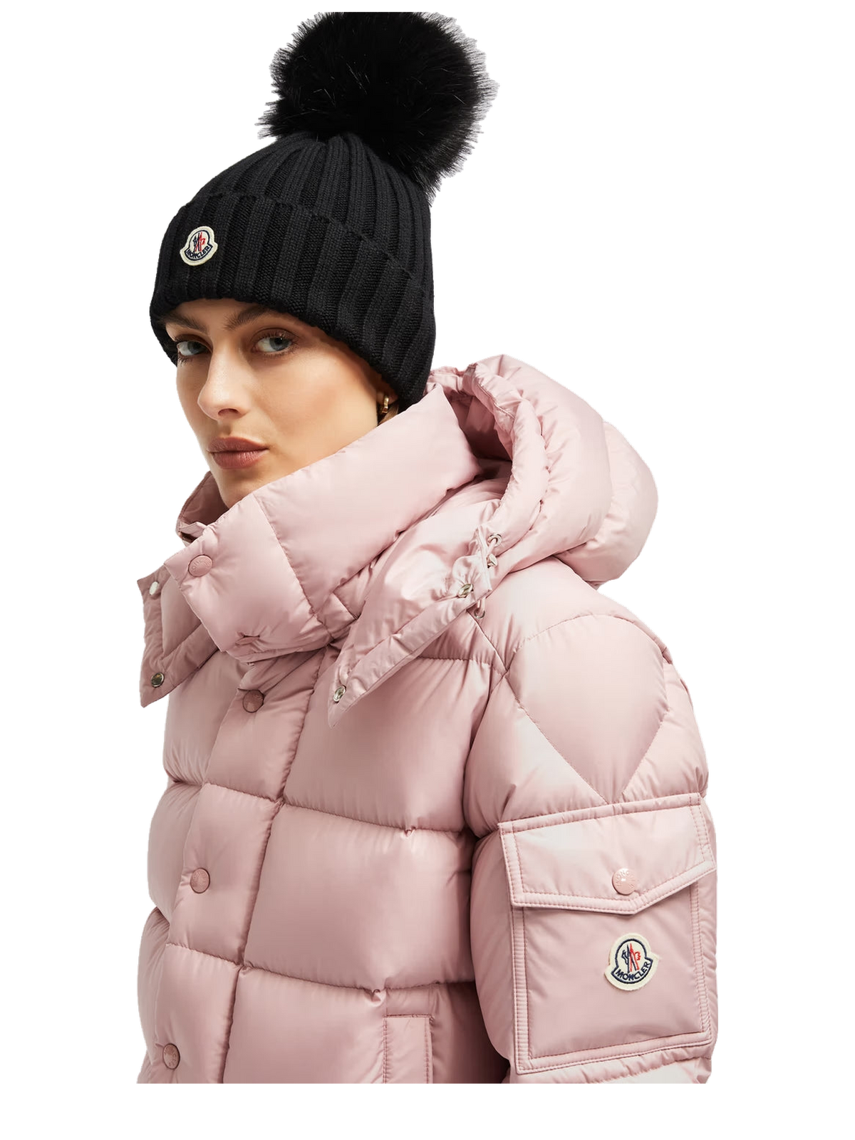 Bonnet à pompon Noir — WINTER CLUB